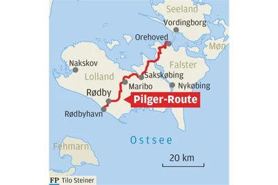 Die Pilger-Route Lolland-Falster.
