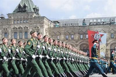 Militärparade zum "Tag des Sieges" am 9. Mai 2022 in Moskau. Ð