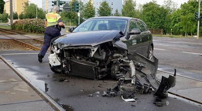 Der Schaden am Audi.