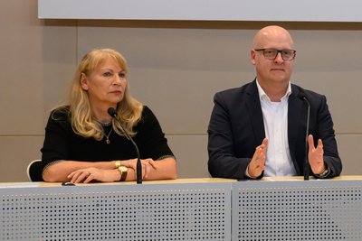 Sachsens Vize-Ministerpräsidentin Petra Köpping sowie Fraktions- und Parteichef Henning Homann (beide SPD).