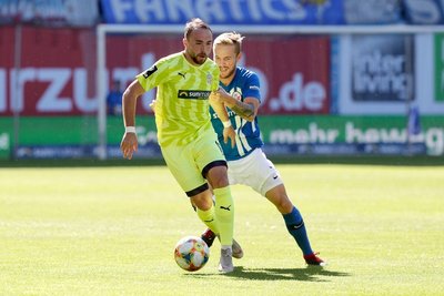 Fabio Viteritti (l.) erzielte den Ausgleich für den FSV Zwickau.