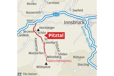 Das Pitztal in Österreich.