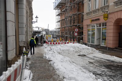 Pünktlich zum Weihnachtsmarkt wird die Straße wieder geöffnet sein.