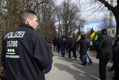 Polizisten aus Berlin, Brandenburg, Sachsen-Anhalt und Thüringen waren im Einsatz.