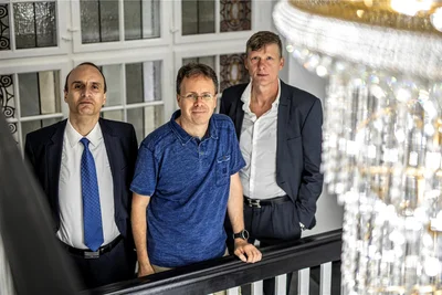 Die Politik der AfD würde die Wirtschaft ruinieren, warnen Lavinio Cerquetti, Janko Nebel und Uwe Bauch (von links), als Vorstand von community4you. Der Softwarehersteller zählt zur Innovationselite in Deutschland und sitzt in Chemnitz.