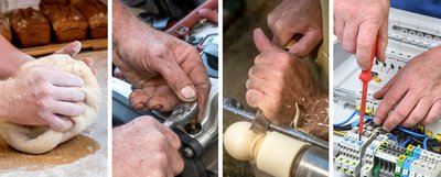 Bäcker, Kfz-Mechatroniker, Drechsler, Elektriker - zwei linke Hände haben im Handwerk nichts zu suchen. 