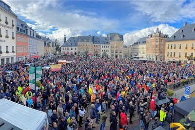 Rund 2700 Demonstranten haben Ende September auf dem Marktplatz in Annaberg ein deutliches Zeichen gesetzt.