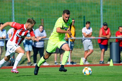 Morris Schröter (Zwickau) im Angriff Fußball Testspiel FSV Zwickau.