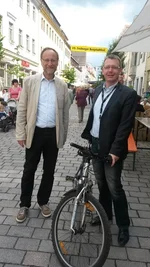 Baubürgermeister Holger Reuter und Freibergs Bürgermeister für Finanzen Sven Krüger