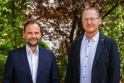 Dr. Andreas Seidel (li.) und Johannes Engel bilden den Vorstand der Diakonie Westsachsen.