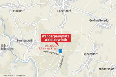 Ausgangspunkt der Pilzwanderung: Wanderparkplatz „Schwarzes Kreuz“.