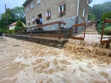Mehrere Stellen von Reinsberg standen unter Wasser.