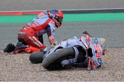 Marc Marquez stürzte bereits in der ersten gezeiteten Runde mit seiner Ducati.