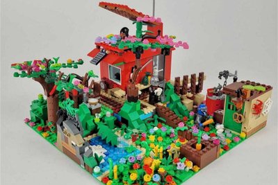 Einer der Lego-Gärten, der am Wettbewerb teilnimmt.