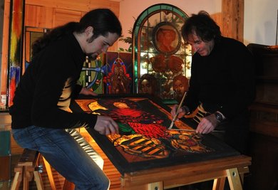 Andreas Gauser (rechts) mit Sohn Tony 