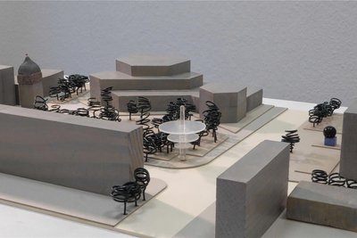 Die ursprüngliche Idee eines Pavillons mit Aussichtsplattform wurde vorläufig beiseite gelegt.