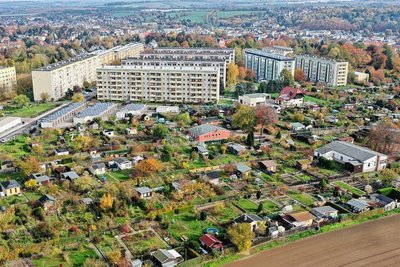 In Kleingartenanlagen, wie hier in Crimmitschau auf dem Westberg muss "nachgemessen" werden.