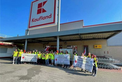 Rückblick: Bereits vor zwei Jahren hatten Kaufland-Mitarbeiter in Burgstädt gestreikt.