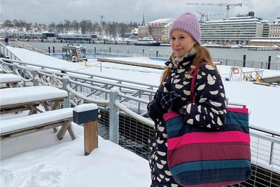Heidi Johannson nutzt täglich die Sauna im Schwimmbad in Helsinki.