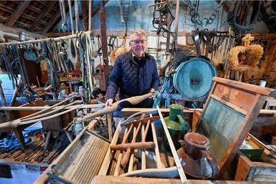 Am Ostersonntag öffnet Bernd Aurich sein Bauernmuseum in Dürrengerbisdorf für Besucher. 