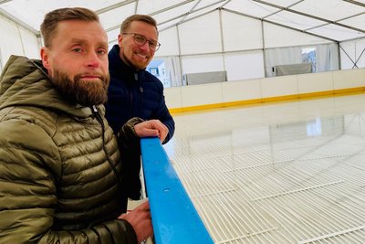 Auch VFC-Präsident Thomas Fritzlar (links) und Plauens Sportbürgermeister Tobias Kämpf sind voller Vorfreude.