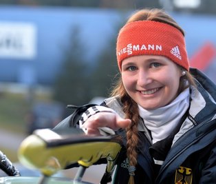 Julia Taubitz vom WSC Erzgebirge Oberwiesenthal steht auf dem Sprung in die deutsche Weltcupmannschaft der Rennrodler.