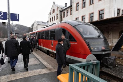 Am Unteren Bahnhof in Annaberg-Buchholz. Hier werden die Mobilfunkdaten künftig verarbeitet.
