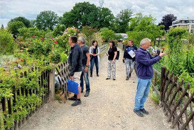 115 Kleingärten hat die Anlage „Deutsche Scholle“ an der Frankenberger Straße. Interessiert wurden die Gärten von der Jury begutachtet.