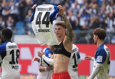Abschied mit Tor: HSV-Verteidiger Luka Vuskovic.