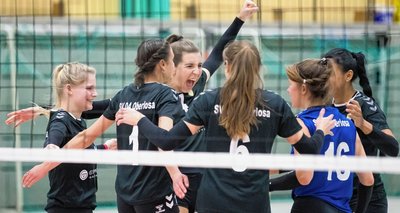 Paula Rohleder (Mitte) und ihre Teamkolleginnen vom SV 04 Oberlosa werden als Tabellenvierter in der Regionalliga nicht mehr unterschätzt. 