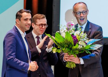 Merz besuchte den Landesparteitag in Mecklenburg-Vorpommern. 