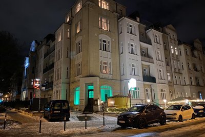 Der CSC Sachsen kündigte im Winter an, im Erdgeschoss dieses Wohnhauses an der Franz-Mehring-Straße Cannabis ausgeben zu wollen. Der Antrag wird aber noch geprüft.