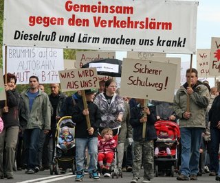 Rund 200 Menschen hatten im vergangenen September auf der Bundesstraße 174 demonstriert.