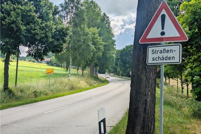 Der kurvenreiche Abschnitt der B 101 zwischen Schlettau und Neu-Amerika ist in schlechtem Zustand.