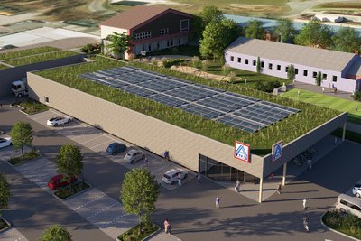So könnte der neue Aldi-Markt an der B 95 in Annaberg aussehen.
