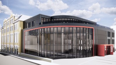 So soll das Gebäude mit Anbau einmal aussehen. Früher handelte es sich um ein Objekt der Plauener Gardine. 