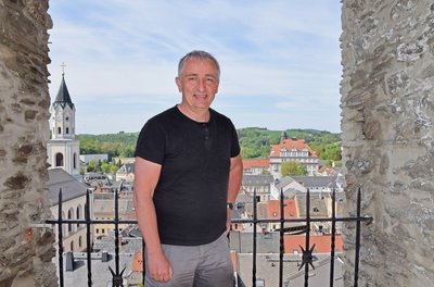 Axel Markert bezeichnet sich als "Baumensch", will Elsterberg als Wohnstandort weiterentwickeln. 