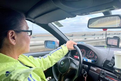 Auf dem Weg vom Potsdamer Landtag zur Probe nach Bautzen.