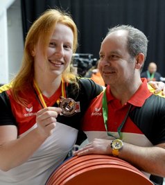 Erfolgsduo seit zehn Jahren: Vivien Röder und Trainer Frank Bock.