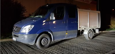 Der gestohlene Transporter.