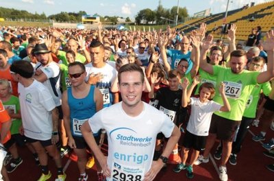 Sebastian Hendel, Läufer-Ass vom LAV Reichenbach, führte 2019 das Feld zum Firmenlauf an. Die nächste Chance dafür besteht erst 2021.