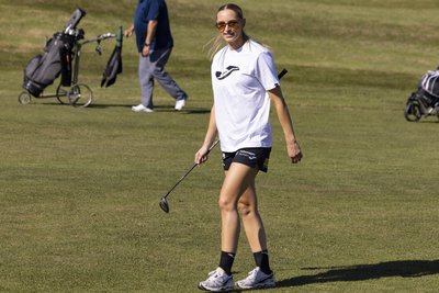 Abseits des Handballparketts machte Silje Brøns Petersen auch beim offiziellen Saisonauftakt des BSV Sachsen Zwickau auf dem Golfplatz Zwickau eine gute Figur.