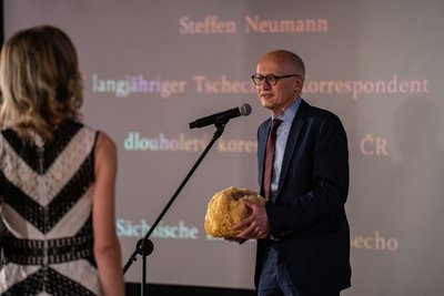 Steffen Neumann bei der Preisverleihung in Brno/Brünn. 