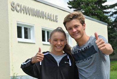 Sie trainieren gemeinsam in Chemnitz und sind als Geschwister ein Herz und eine Seele: Jenny und Jeremy Kunz vom SV Zwickau 04. 