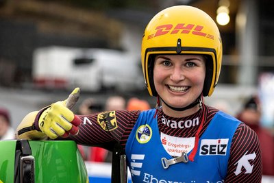 Julia Taubitz, 27 Jahre alt, startet für den WSC Erzgebirge Oberwiesenthal.