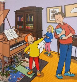 Blick in eines der kleinen Pixi-Bücher: Die Geschichte mit dem weißen Geist spielt auch im Robert-Schumann-Haus in Zwickau, dem Geburtshaus des berühmten Komponisten.