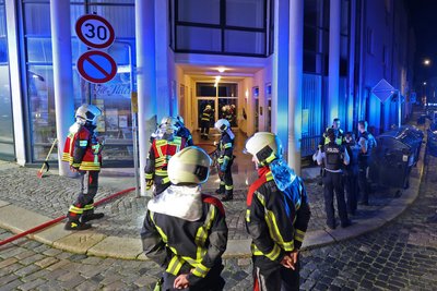 Polizei und Feuerwehr waren am Montagabend in Meerane im Einsatz.