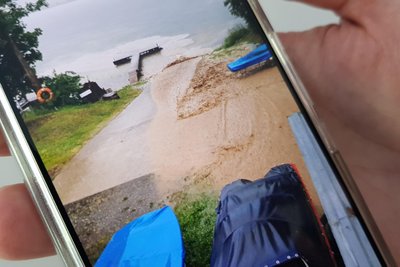 Bei einem Unwetter im Juni ergossen sich Sturzbäche in die Talsperre.