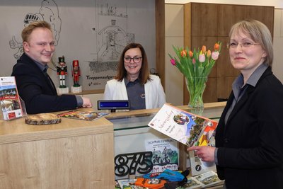 Kultur und Tourismus in neuen Räumen: Kevin Keller, Kathrin Metzner-Kloß, Nicole Ullmann und (v. l.).