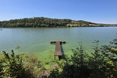 Baden nicht möglich: Die Talsperre Pirk hat ein massives Blaualgenproblem.